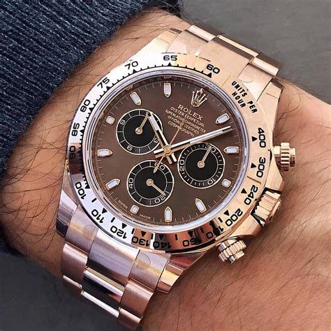 rolex chocolate gold